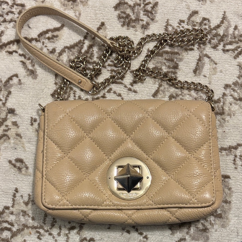 Kate Spade Gold Coast Dove Quilted Leather Chain Strap Crossbody 2012